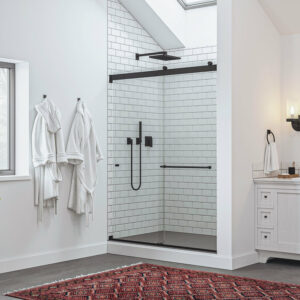 Basco Rotolo Lux Shower Door in Matte Black